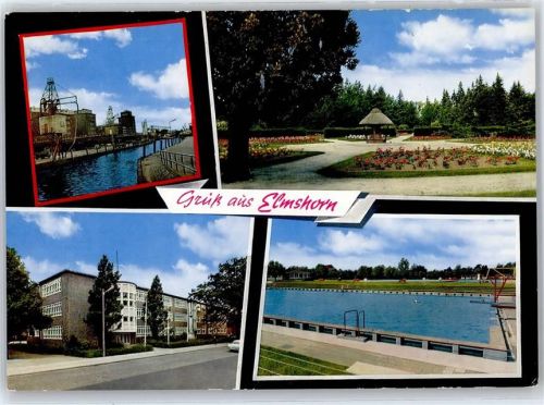 25335 W2200 Elmshorn - Kanal, Freibad, Parkpartie