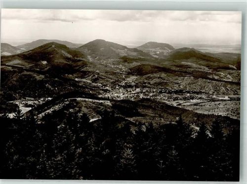 Loffenau Blick von der Teufelsmühle ins Murg- u. Rheintal
