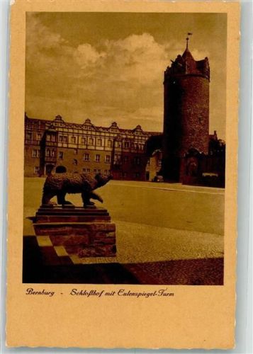 Bernburg Schloss Denkmal Bär Eulensptiegel-Turm