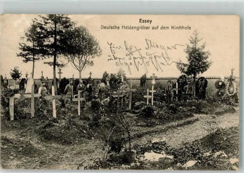 Essey 1915 Feldpost WK I Garde-Ers.Div. Friedhof Deutsche Heldengräber