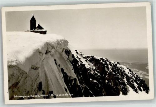 Petersdorf Winter Hüttenstempel Schneegrubenbaude