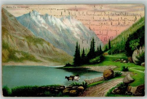 Hardangerfjord 1903 sign. Müller, Max