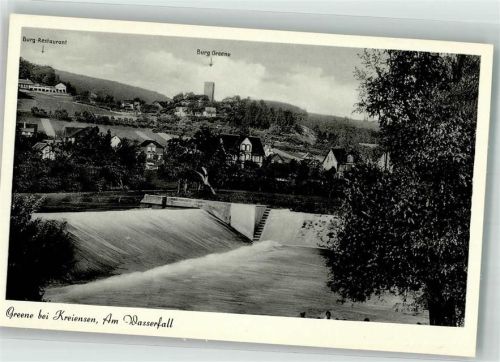Greene Wasserfall Leine-Wehr mit Burg Greene Verlag Thoericht 13839