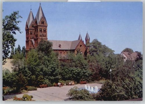 50389 W5047 Wesseling , Rheinl - Kirche St. Germanus, Rheinpark
