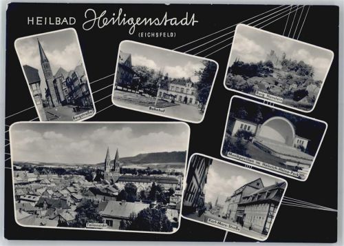 Heilbad Heiligenstadt Bergstraße, Kirche, Bahnhof, Burg Hanstein, Musikpavillon im Heinrich-Heine-Park, Karl-Marx-Straße