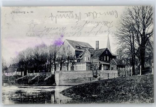 31582 W3070 Nienburg (Weser) Gebrauchsspuren Hotel, Restaurant Weserpavillon
