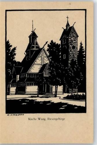 Wangeritz Kirche Wang , sign.Firzlaff
