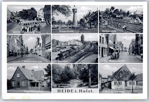 25746 W2240 Heide , Holst - Bahnhof , Jugendherberge , Friedrichstrasse