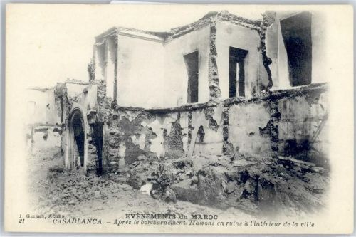 Casablanca Zerstörte Häuser nach der Bombardierung