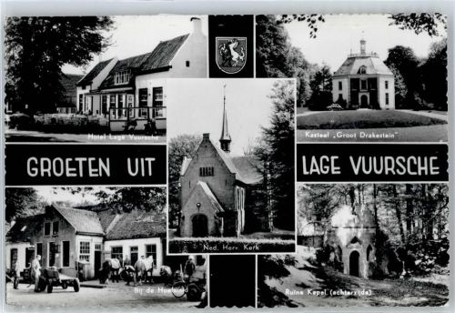Lage Vuursche Hotel Lage Vuursche, Kasteel Groot Drakestein, Ruine Kapel, Ortsansicht