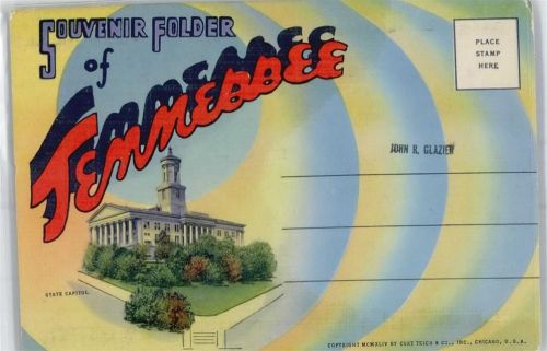 Nashville Leporello, State Capitol, Memphis, Pickwick Dam, Chattanooga, Knoxville, Norris Dam, Reelfoot Lake