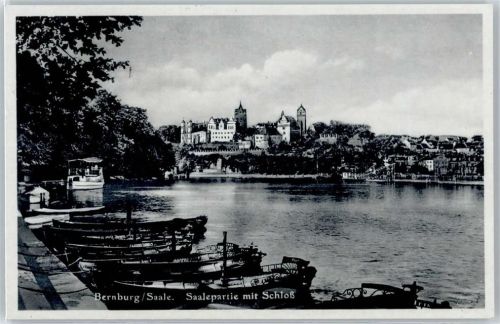 06406 O4350 Bernburg - Saalepartie mit Schloß