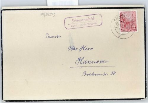 Schwanefeld Landpoststempel