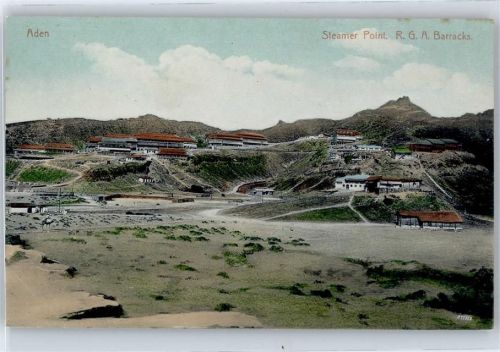 Aden Lithographie Steamer Point Barracks