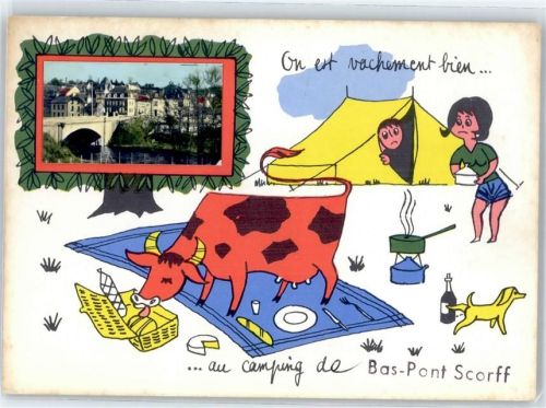 56620 Pont-Scorff - Leporello, Humor Camping, Kuh