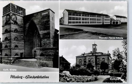 Bischofsheim Kirche Schule Rathaus