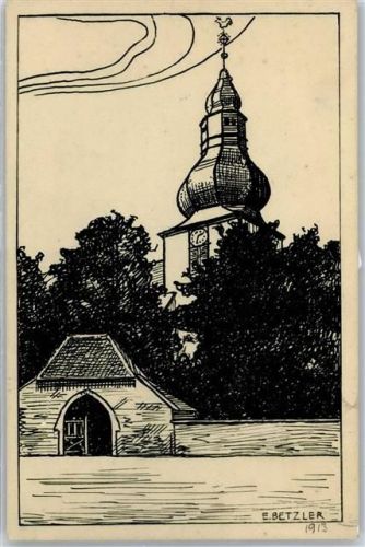 Rimbach Kirche sign. E.Betzler