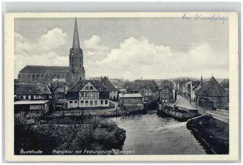 Buxtehude Marschtor mit Festungsturm Kirche