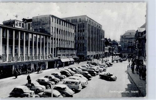 Recklinghausen 1960 Marktplatz Auto