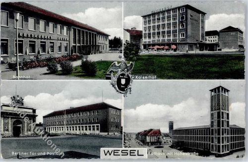 Wesel Bahnhof Berliner Tor Postamt Rathaus Hohestrasse