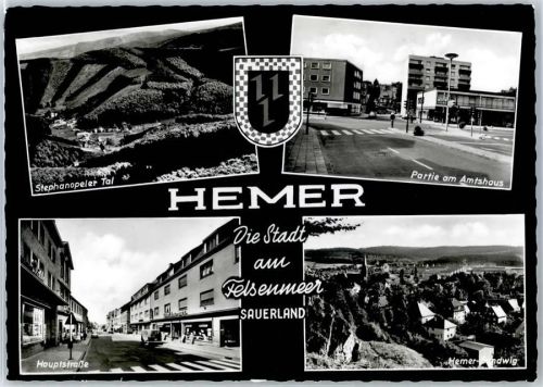 Hemer Partie am Amtshaus Hauptstraße Wappen Stephanopeler Tal
