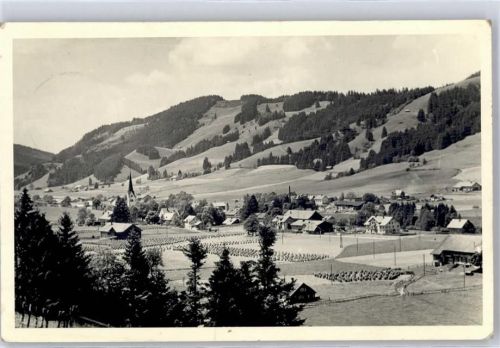 87480 W8961 Weitnau - Blick ins Tal Dorfkirche