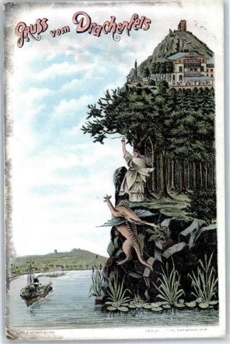 53639 W5330 Drachenfels Lithographie