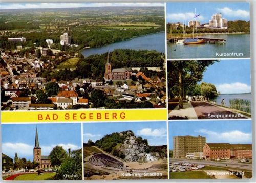 23795 W2360 Bad Segeberg - Kurzentrum Seepromenade Kirche Kalkberg Stadion