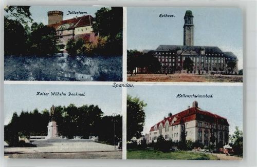 Spandau Schwimmbad Rathaus Juliusturm Kaiser Wilhlem Denkmal