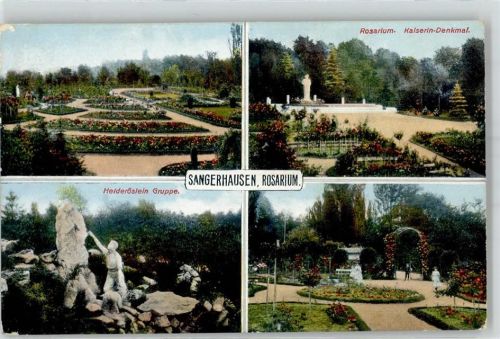 06526 O4700 Sangerhausen 1916 - Rosarium Kaiserin-Denkmal Heideröslein Gruppe