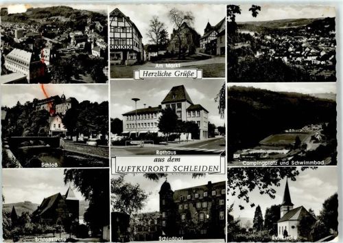 Schleiden Markt Campingplatz Schwimmbad Rathaus