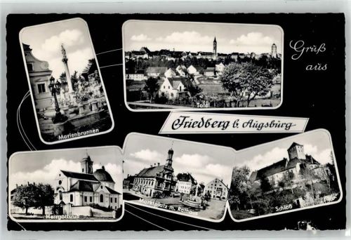 Friedberg Marienbrunnen Marktplatz Rathaus