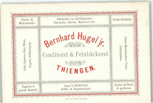 79761 W7890 Tiengen , Hochrhein - Geschäft Konditorei Feinbäckerei Bernhard Hugel jr.