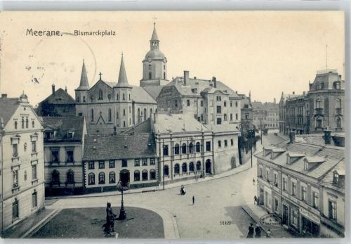 Meerane 1911 Bismarckplatz
