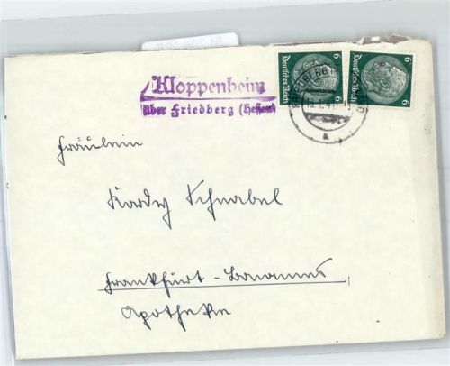 61184 W6367 Kloppenheim , Wetterau - Landpoststempel