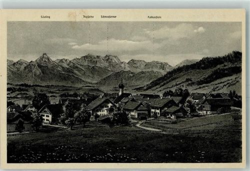 Oy Blick auf Zupitze und Säuling
