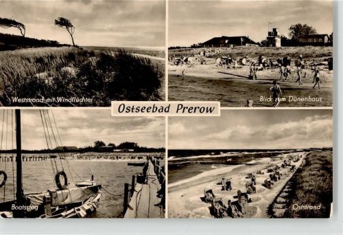 Ostseebad Prerow Weststrand Dünenhas Bootssteg Oststrand