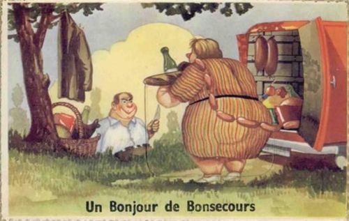 Bonsecours Bonsecours (Frankreich) Leporello, Wurstverkäuferin I-II
