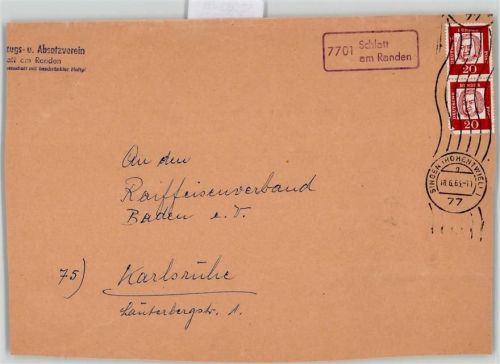 78247 W7709 Schlatt am Randen - Landpoststempel