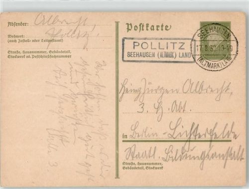 Pollitz Landpoststempel