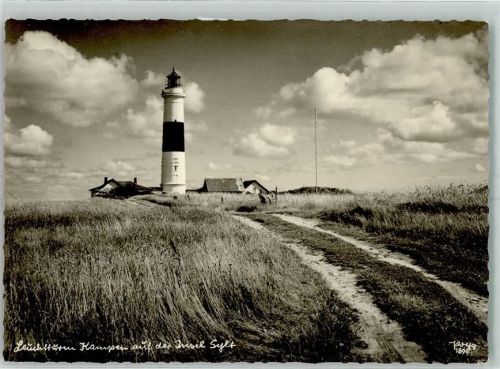 Kampen Leuchtturm Getreidefeld Fahnenmast