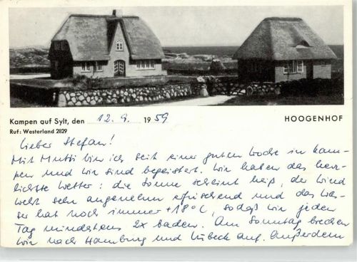 25992 W2285 Kampen Sylt - Hoogenhof Bahnpost