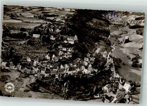 Egloffstein Fliegeraufnahme des Ortes mit der Burg