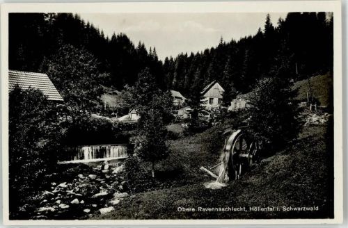 Höllsteig obere Ravennaschlucht Wasserrad Höllental