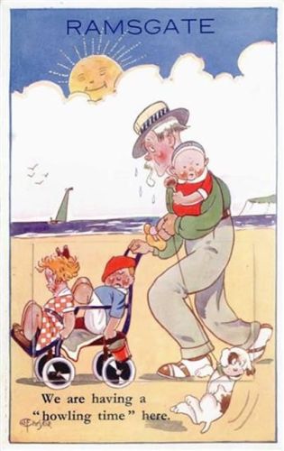Ramsgate Ramsgate (Großbritannien) Leporello Alter Mann mit Kindern I-
