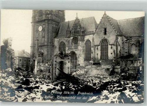 Rethel Kirche zerstört WK I