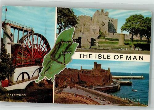 Douglas 1977 Burg Rushen Laxey Wheel Peel Castle
