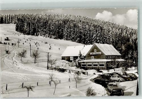 Willingen Winter Gasthaus Pension Hauss am Hoppern VW Käfer Oldtimer