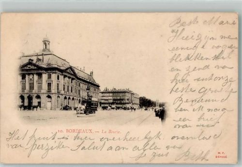 Bordeaux 1901 Pferdestraßenbahn Börse