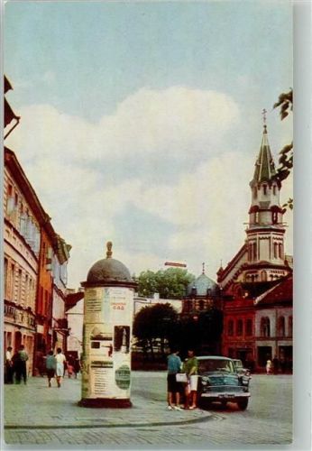 Wilna Straße Gorky street Litfaßsäule Auto Kirche